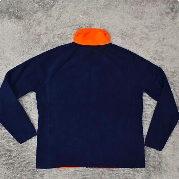 Ralph Lauren Jacket L-RL Women’s Small Active Orange Navy Quilted Fleece - Picture 2 of 3